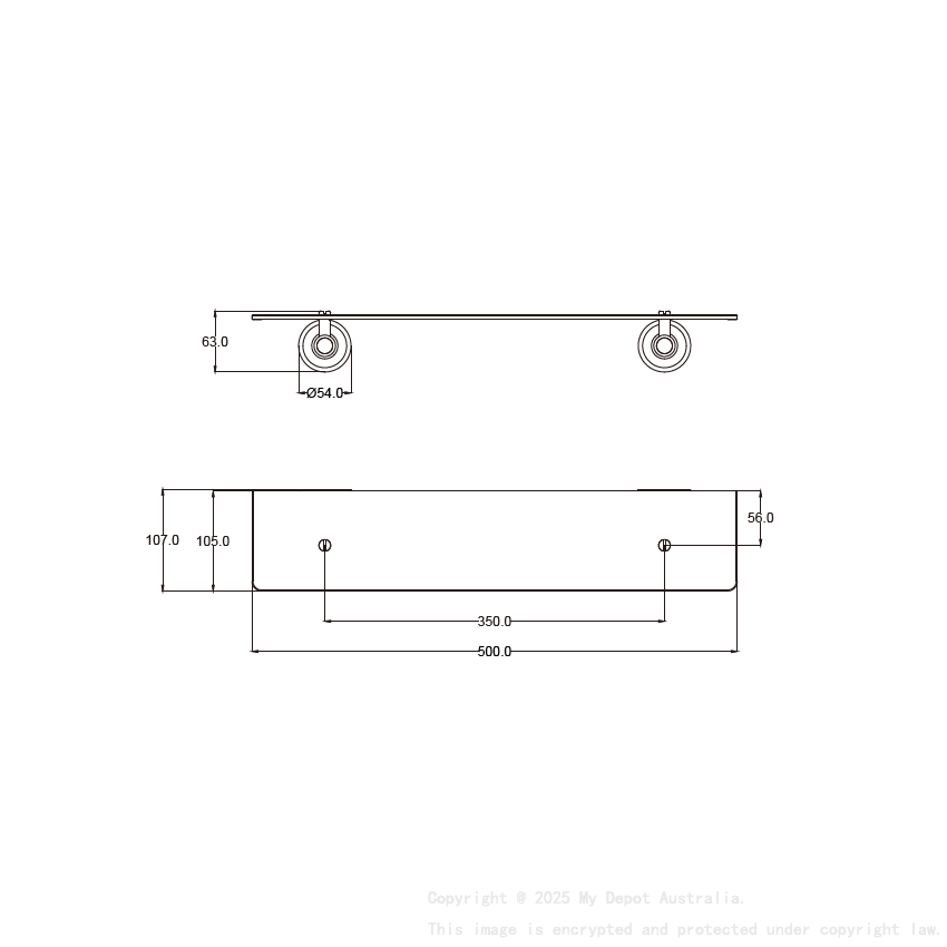 Clasico Glass Shelf in Brushed Nickel