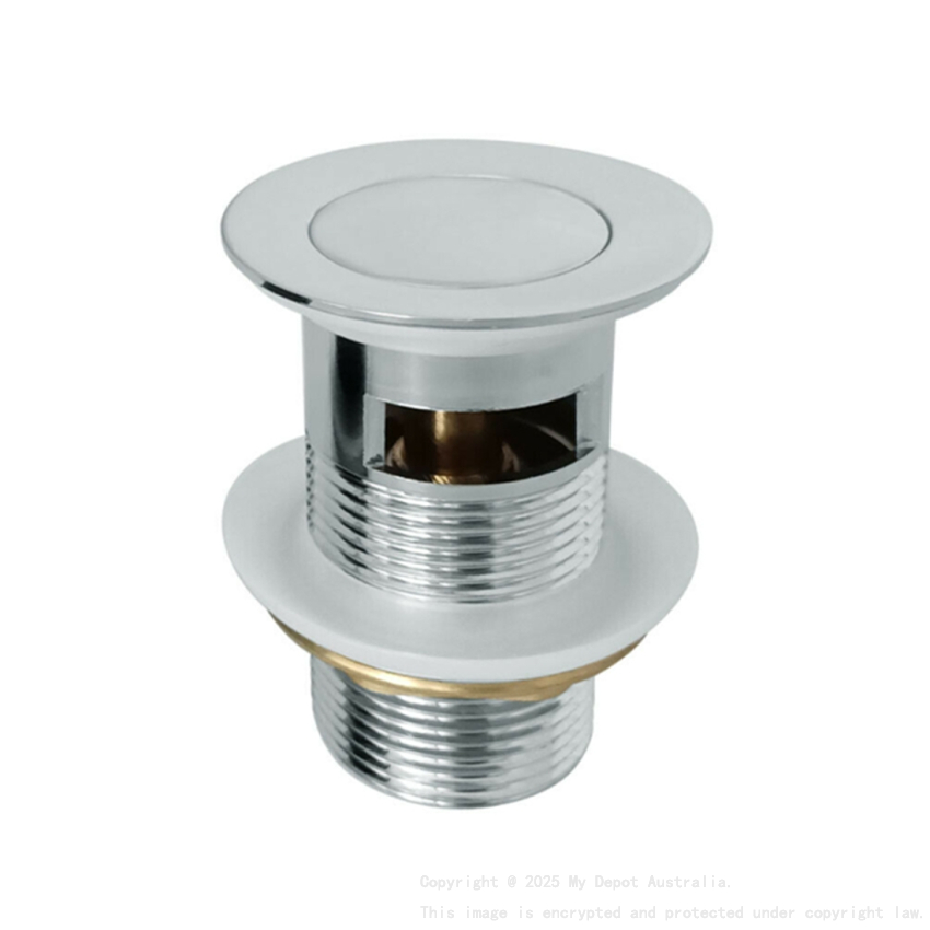 Chrome Solid Brass Bathroom Basin Sink Pop Up Waste With Overflow