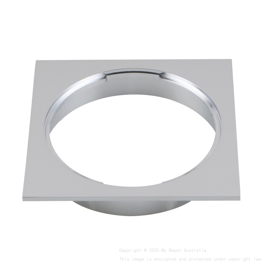 110*110mm Square Chrome Brass Floor Waste(100mm Outlet)