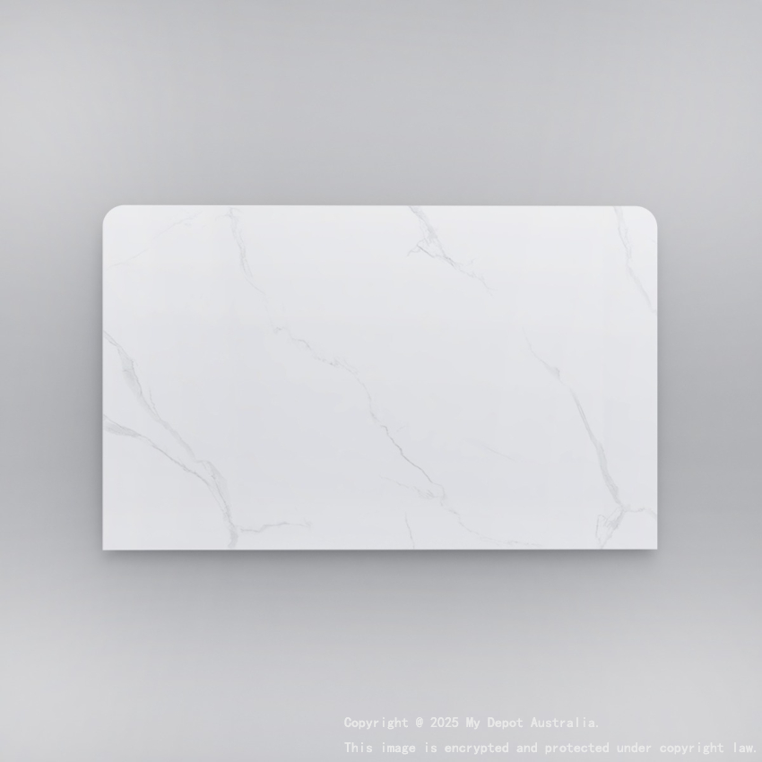 750mm White Marble Look Sintered Stone Top Benchtop
