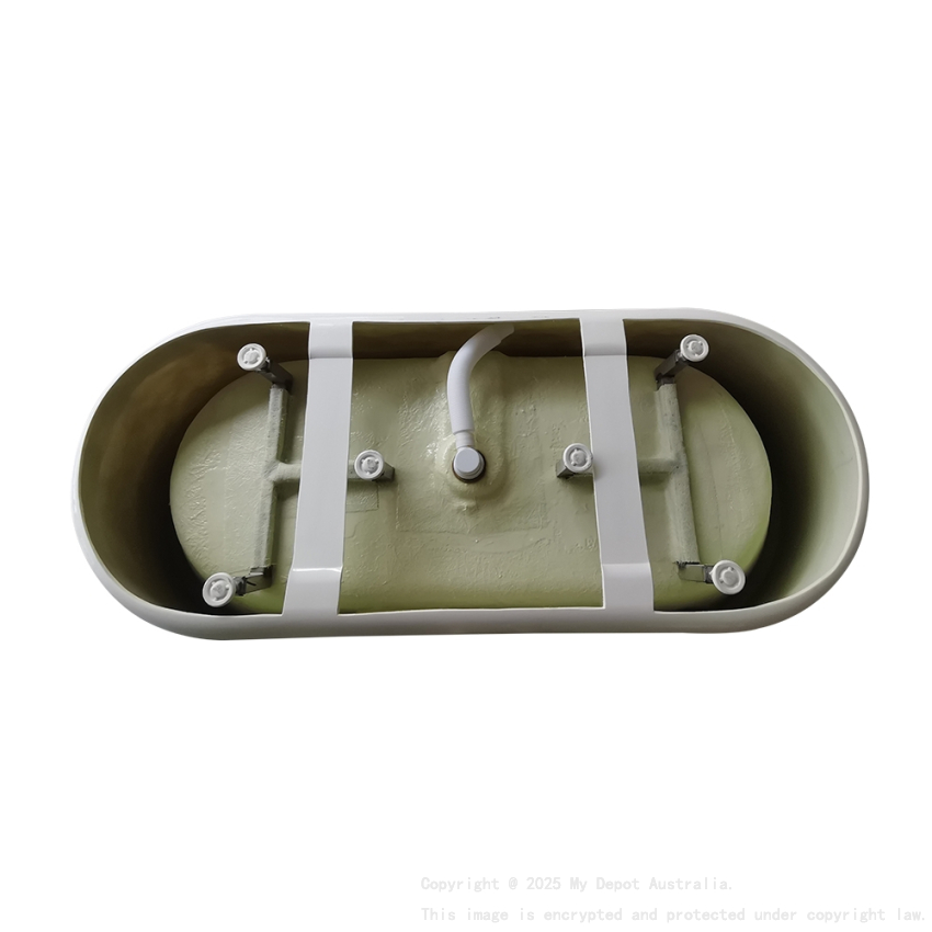 1500mm Oval Gloss White Acrylic Free Standing Bathtub No Overflow