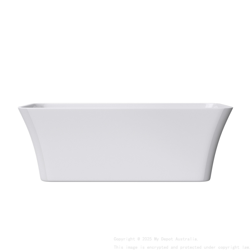 1700mm Rectangle Gloss White Acrylic Free Standing Bathtub No Overflow