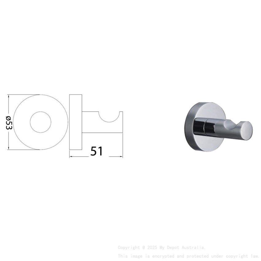 Otus Robe Hook Chrome