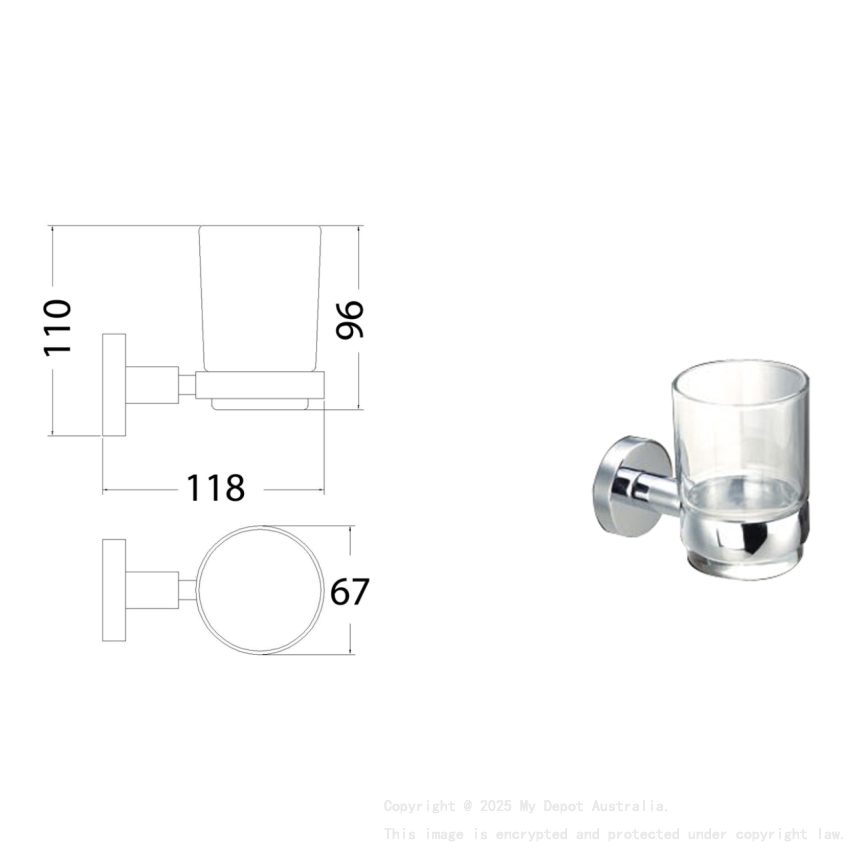 Otus Tumbler Holder Chrome