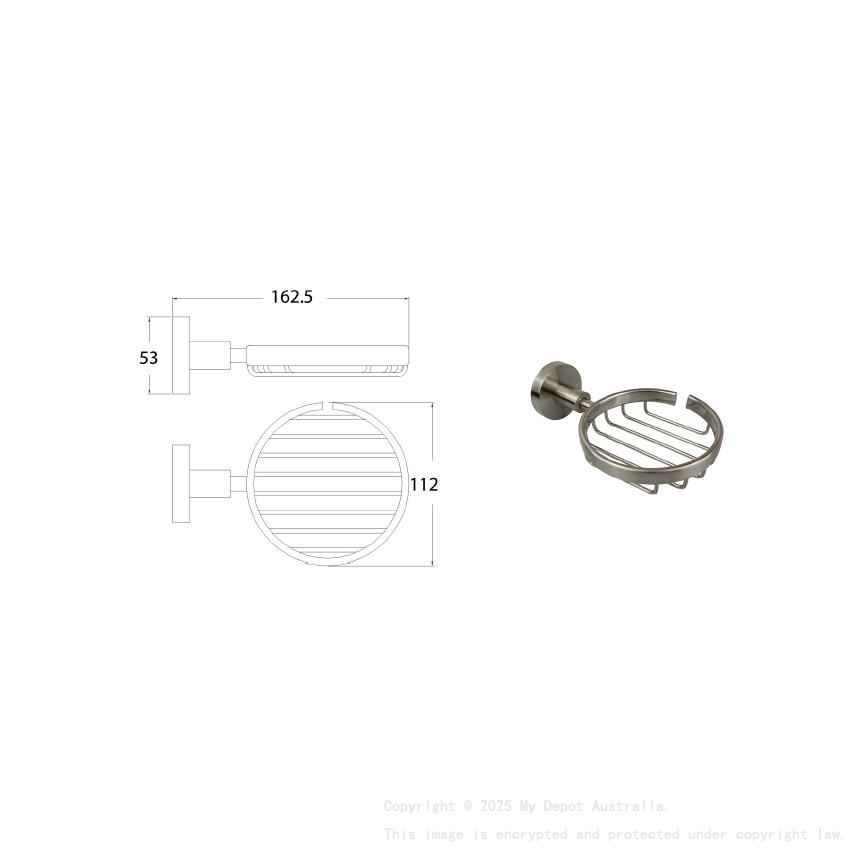 Otus Round Soap Dish Brushed Nickel