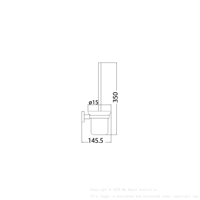 Otus Round Toilet Brush Matt Black