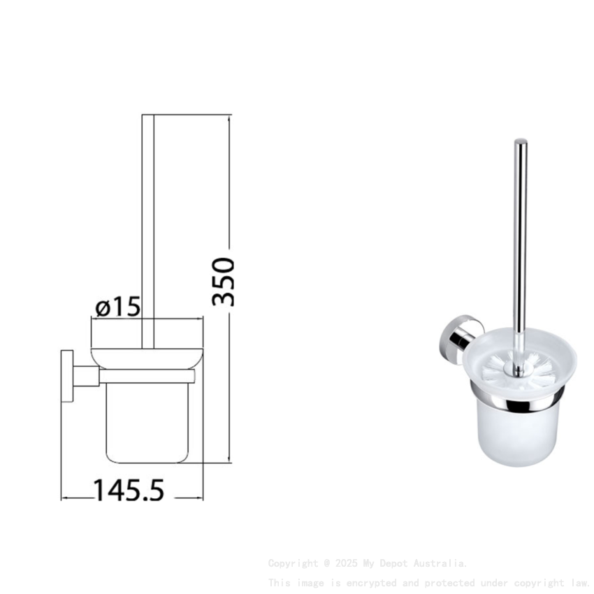 Otus Round Toilet Brush Chrome