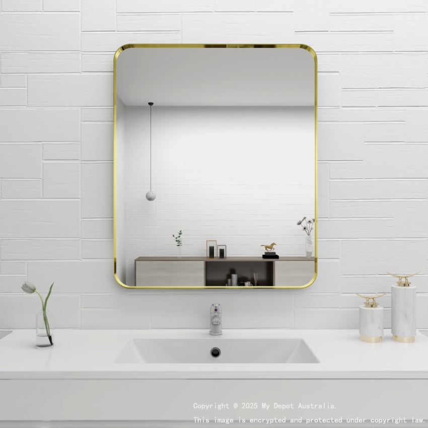 750mm Bronze Framed Bathroom Rectangle Mirror