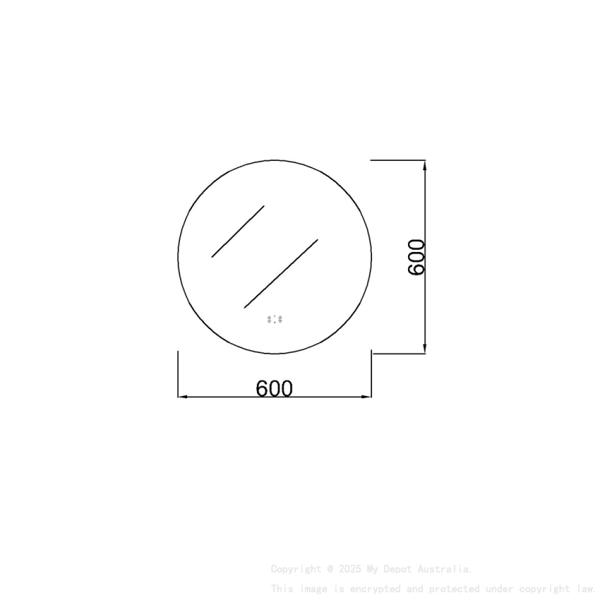 600mm Round 3 Color Backlit Bathroom LED Mirror(Touchless Sensor Switch)