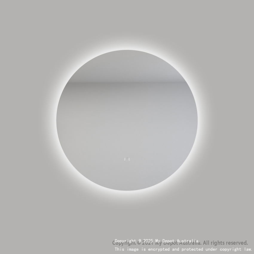 700mm Round 3 Color Backlit Bathroom LED Mirror(Touchless Sensor Switch)