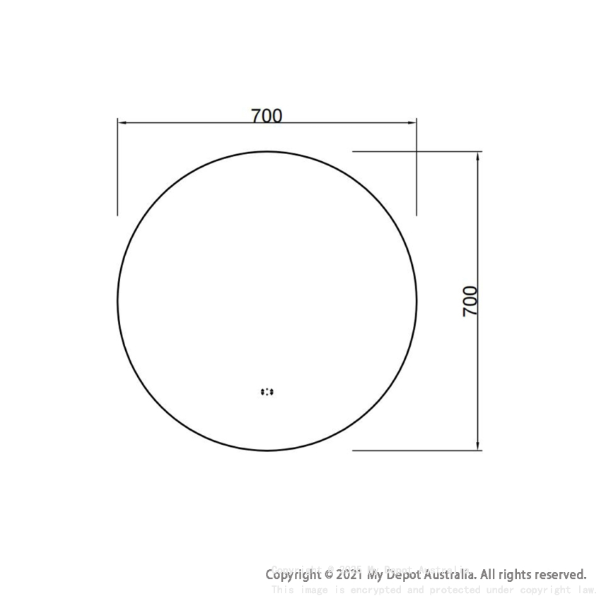 Certified Refurbished 700mm Round 3 Color Backlit Bathroom LED Mirror