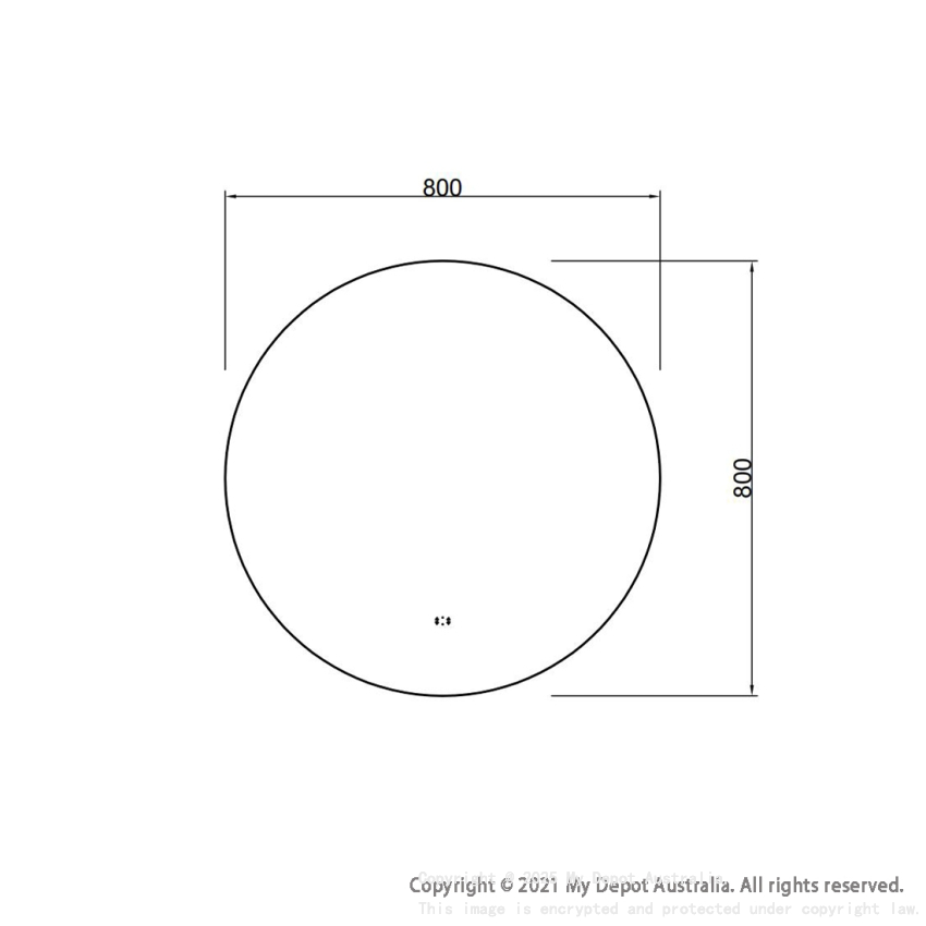 800mm Round 3 Color Backlit Bathroom LED Mirror(Touchless Sensor Switch)