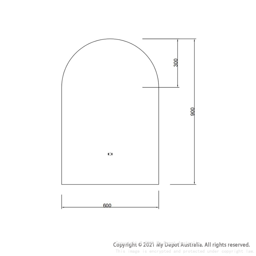 600x900mm Alice Arch 3 Color Backlit LED Mirror(Touchless Sensor Switch)