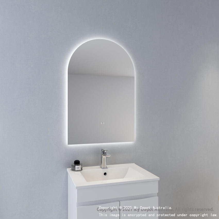 Certified Refurbished 600x900mm Alice Arch 3 Color Backlit LED Mirror Makeup Mirror