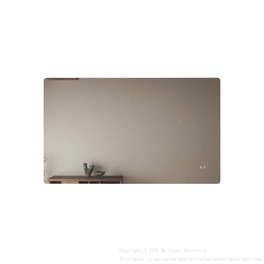 1500mm Curved Rim Rectangle 3 Color Backlit LED Mirror