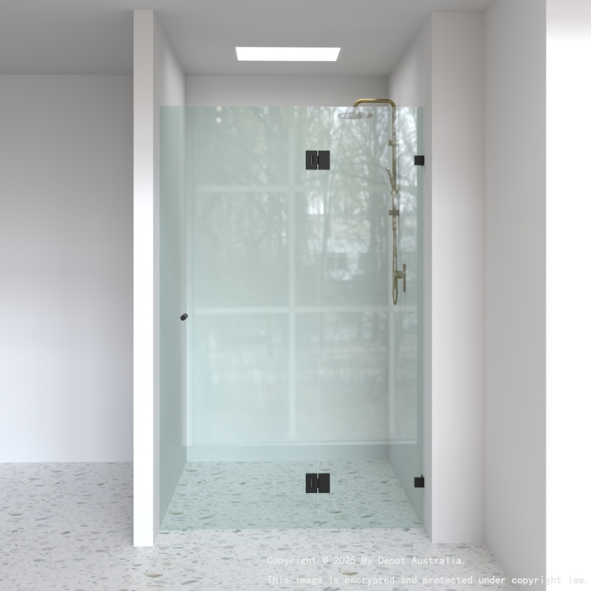 10mm Wall to Wall Frameless Shower Screens, 2 Panel, Pivot Door