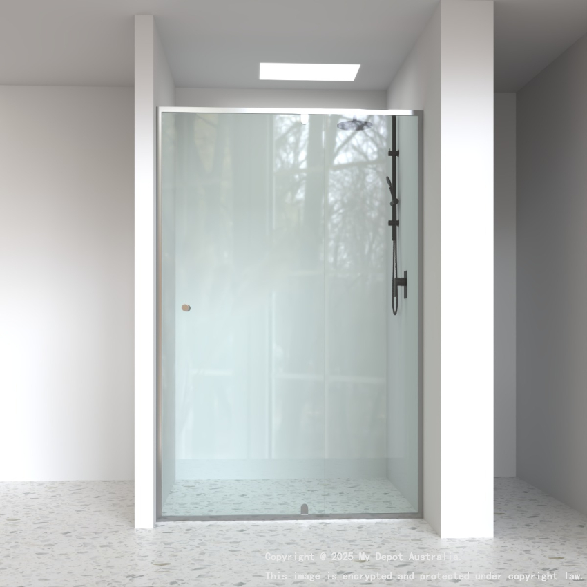 6mm Wall to Wall Semi Framed Shower Screens, 2 Panel, Pivot Door