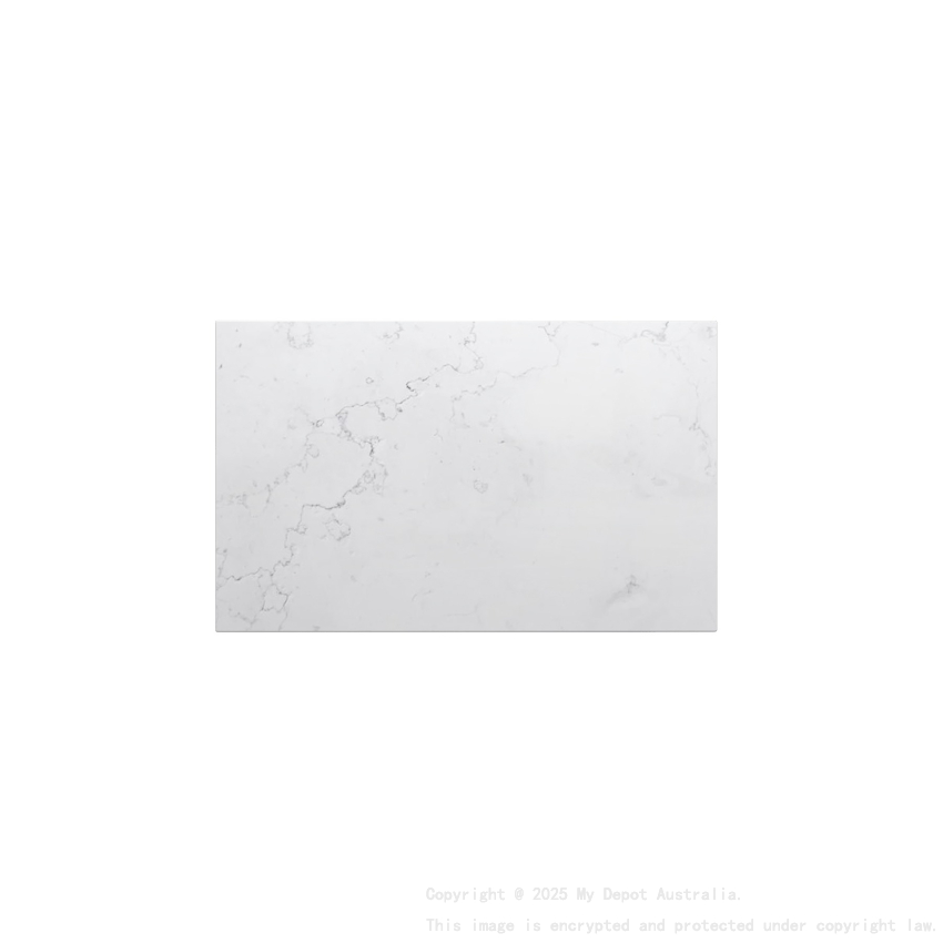 750mm Quartz Stone Top Gloss White Marble Look Silica-Free Caesarstone Benchtop