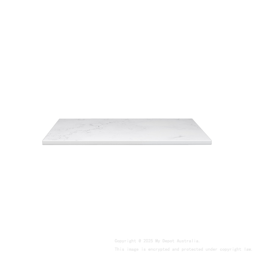 750mm Quartz Stone Top Gloss White Marble Look Silica-Free Caesarstone Benchtop