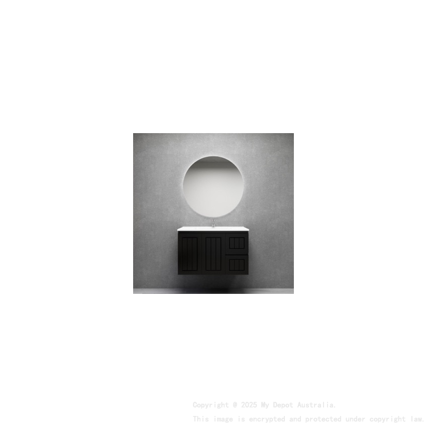 900MM Amber Matte Black 2PAC MDF 2L/DW 2R/DR Wall Hung Cabinet Only