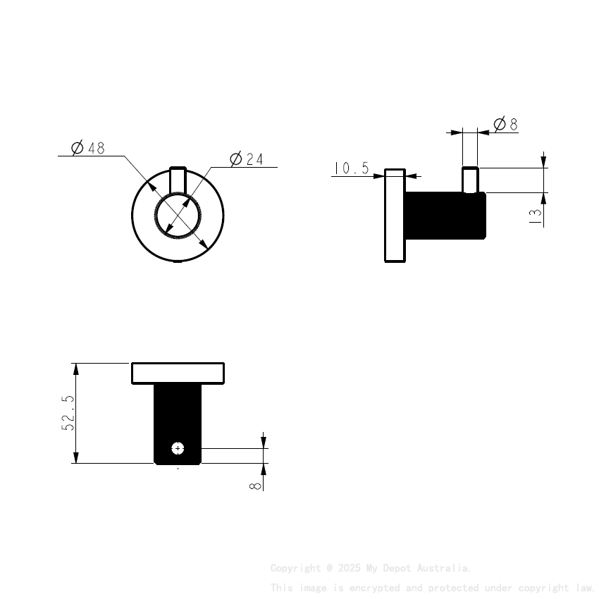 Linie Robe Hook Brushed Gold