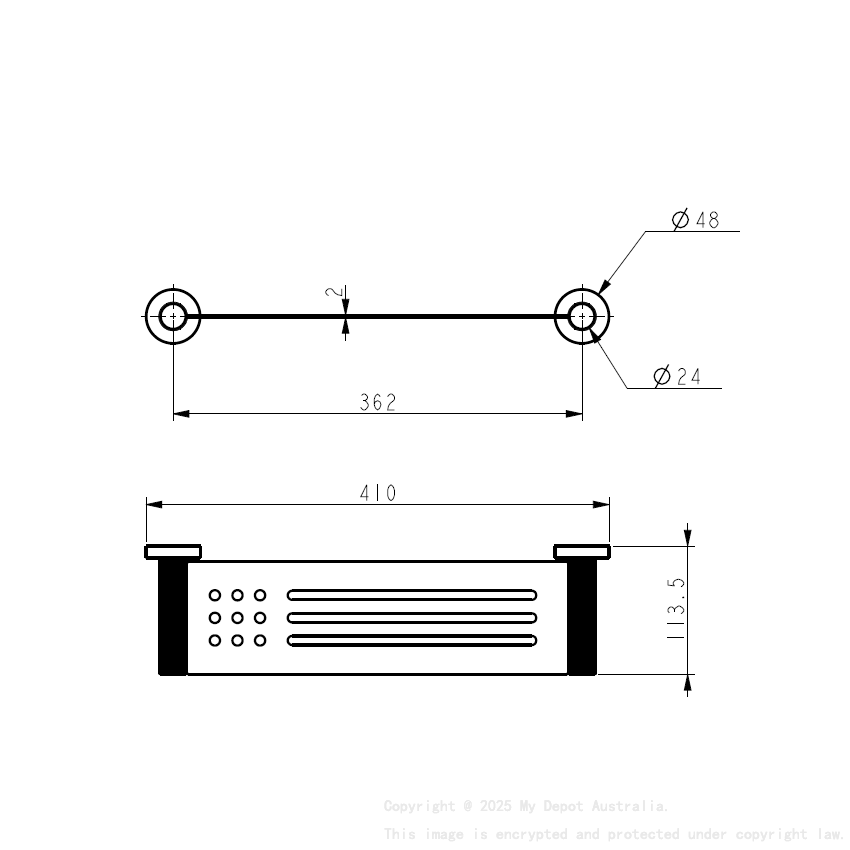 Linie Metal Shelf Gun Metal