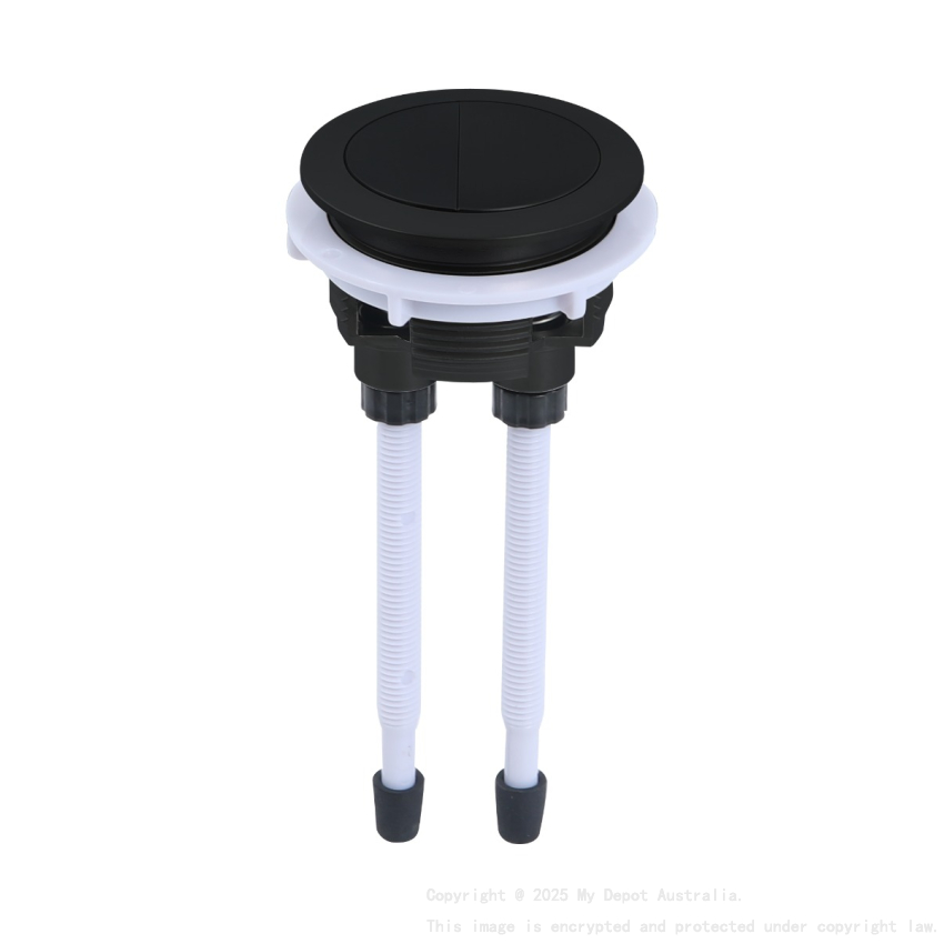 Round Press Button Matte Black