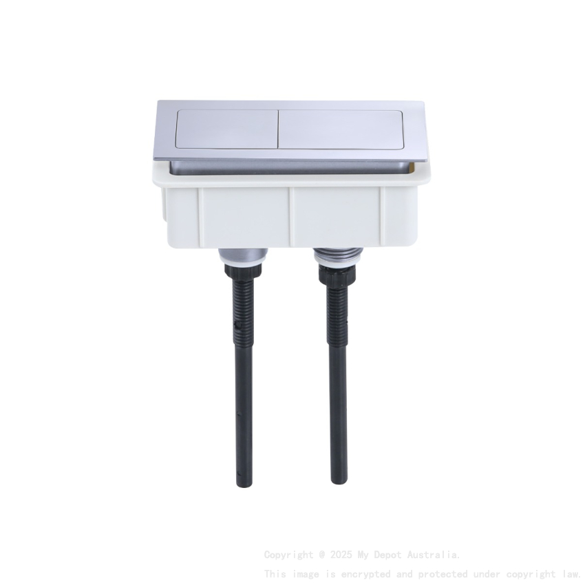 Square Press Button Chrome