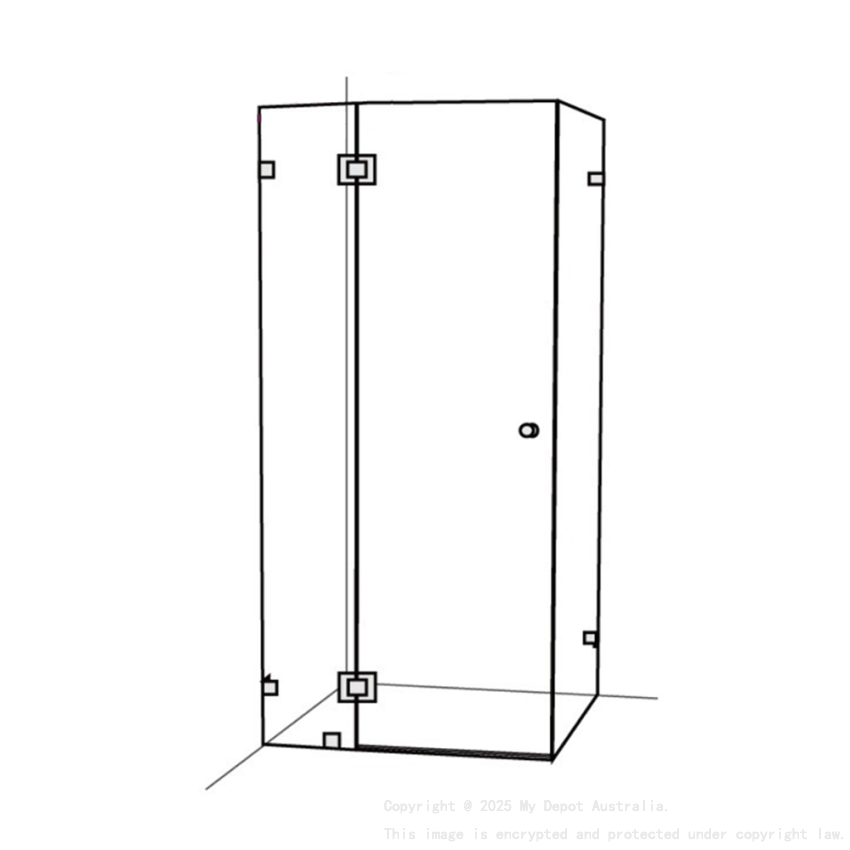 10mm Corner Frameless Shower Screens, L Shape, Pivot Door