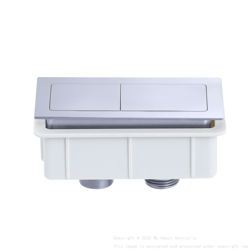 Square Press Button Chrome