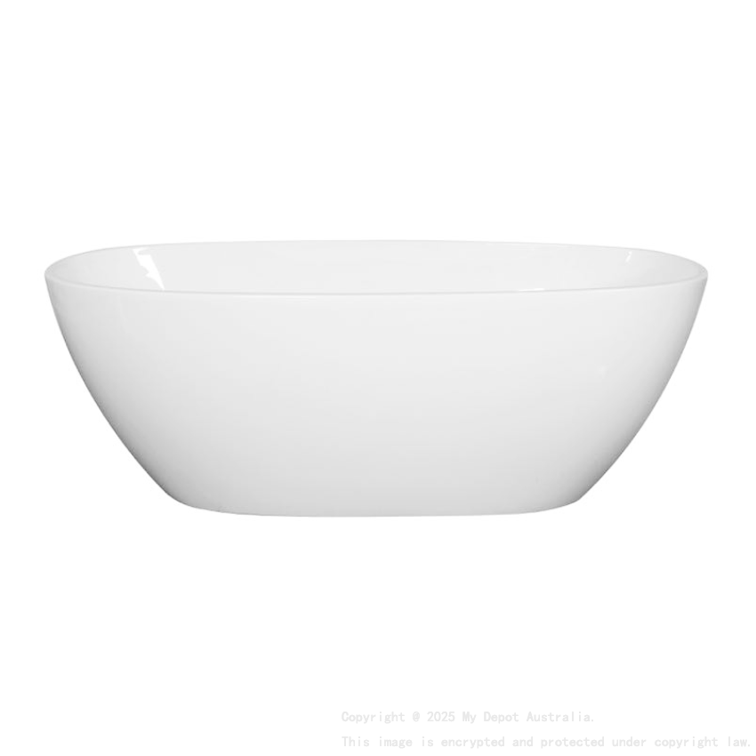 1700MM Free Standing Bathtub Bowl Shape Gloss White Acrylic
