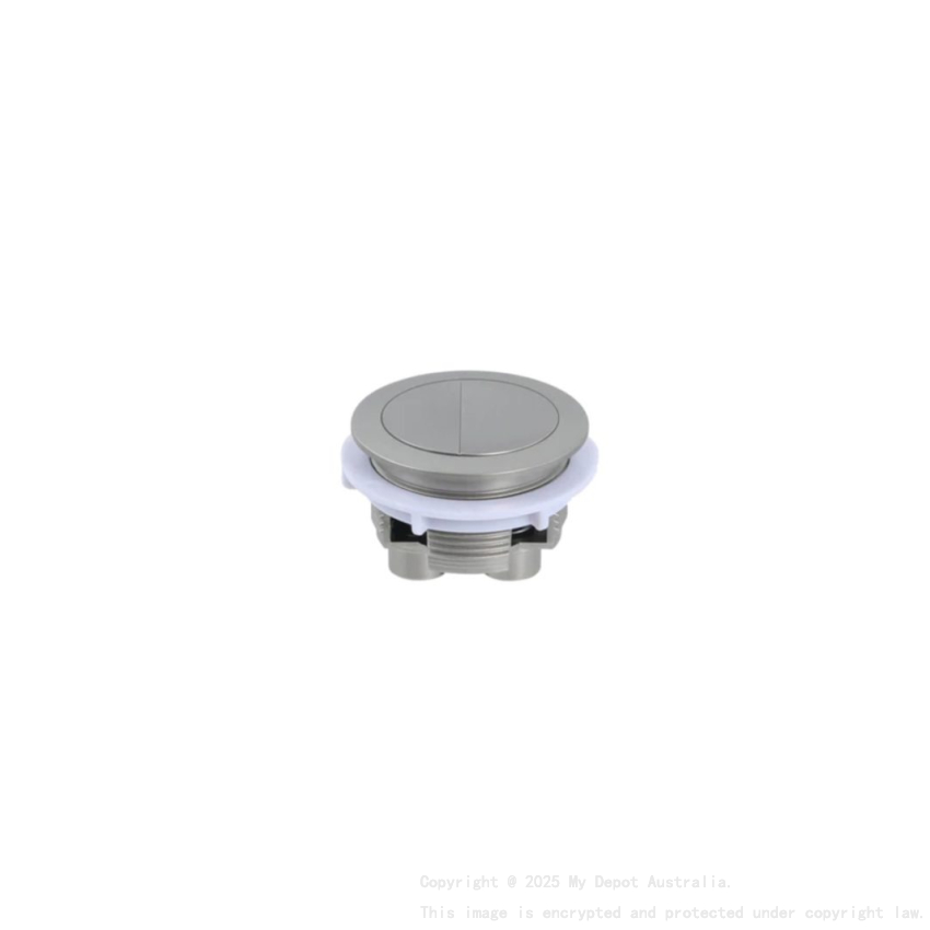 BTW Cistern Brushed Nickel Round Button