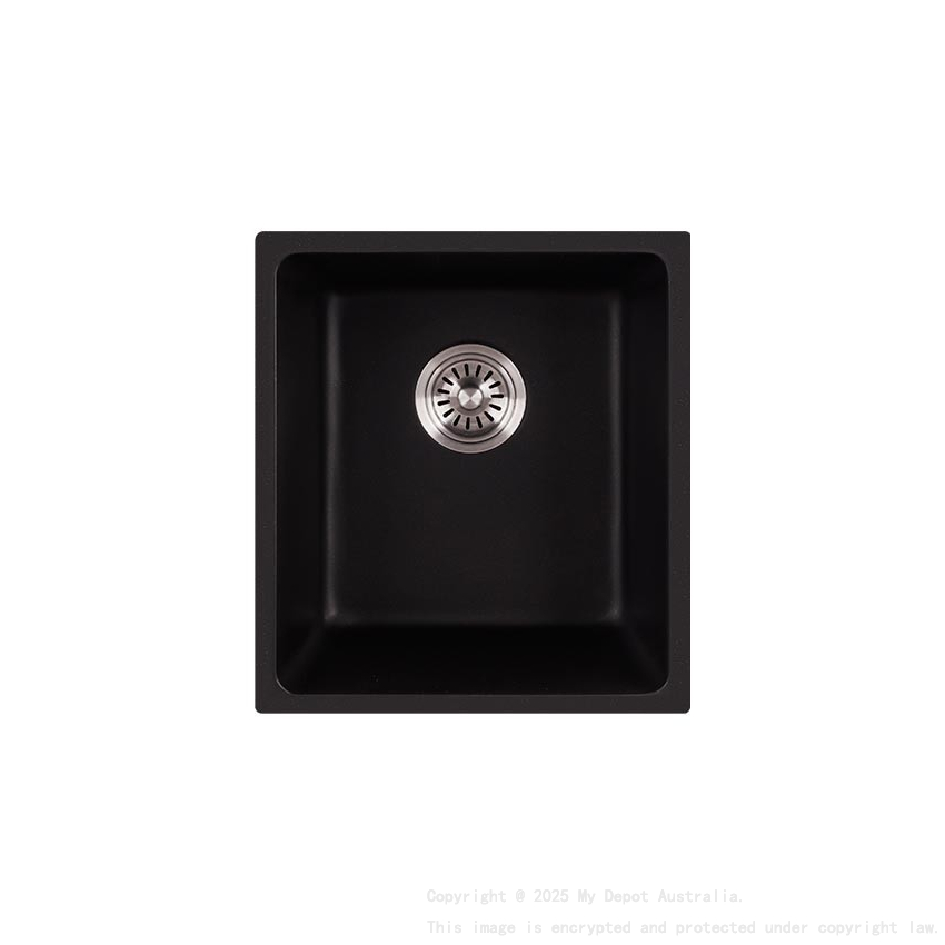 395*445*220mm Cora Black Undermount Granite Sink