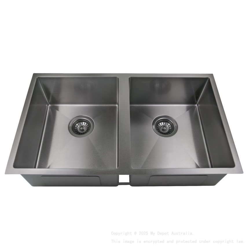 Stainless Steel Undermount Sink (R10 Corner) Gun Metal