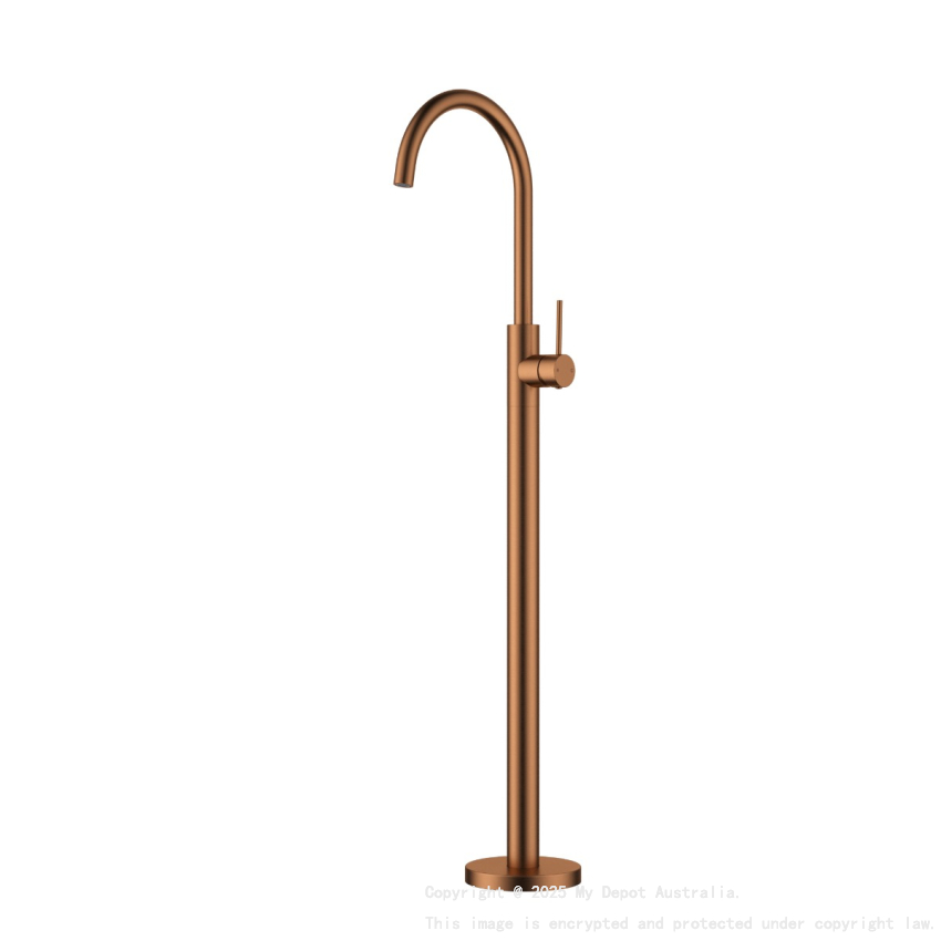Otus Slimline  FreeStanding Bath Mixer Brushed Copper