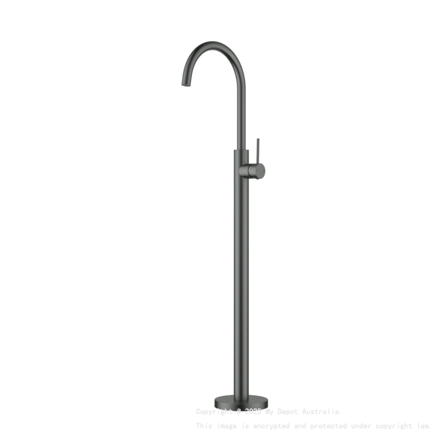 Otus Slimline  FreeStanding Bath Mixer Gun Metal