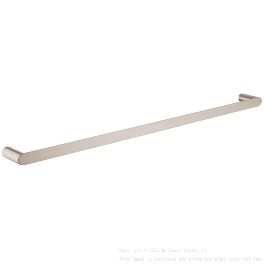 Esperia Brushed Nickel Single Towel Rail 800mm