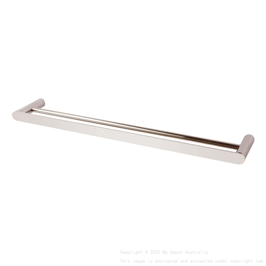 Esperia Brushed Nickel Double Towel Rail 800mm