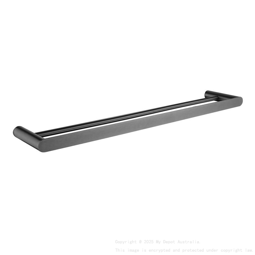 Esperia Gun Metal Grey Double Towel Rail 600mm