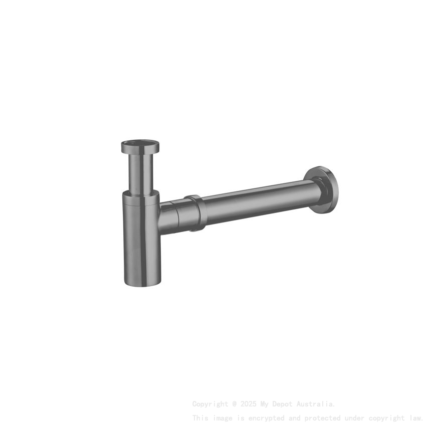 Rund Brass Bottle Trap Brushed Gun Metal