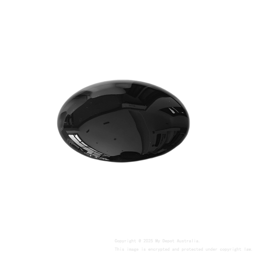 Diameter: 66mm Gloss Black Cearmic Basin Pop Up Waste Cap