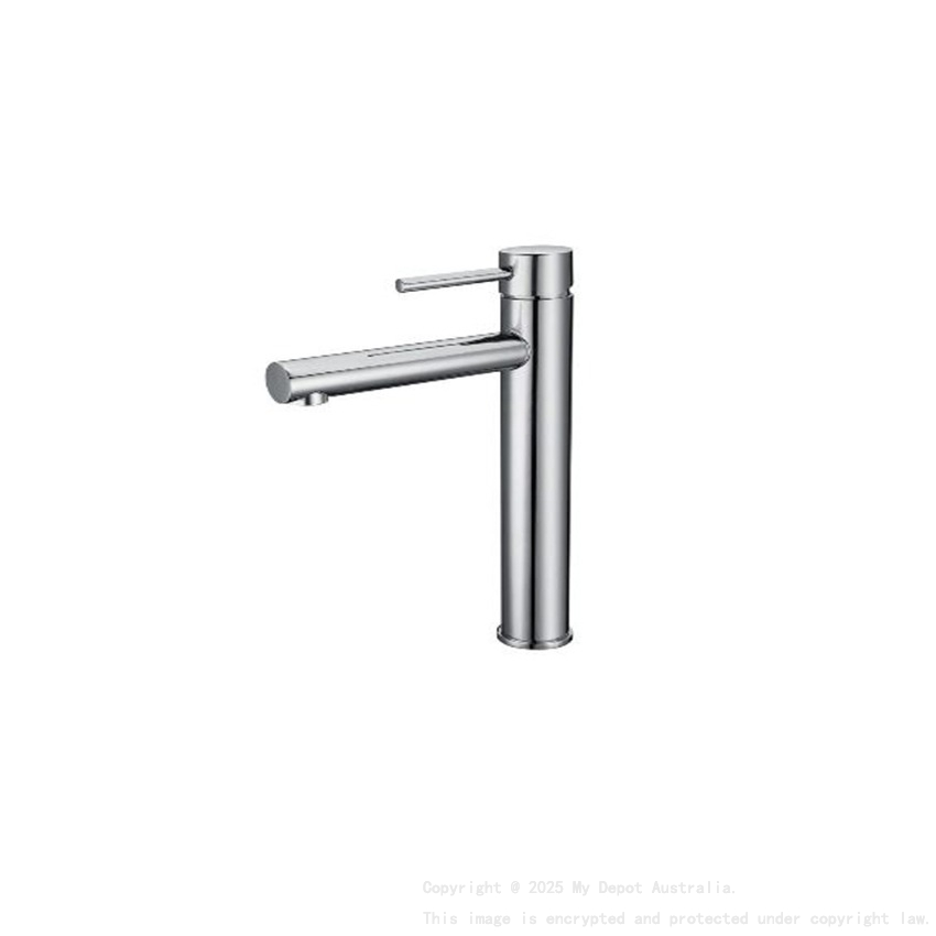 Round Chrome Tower Basin Mixer