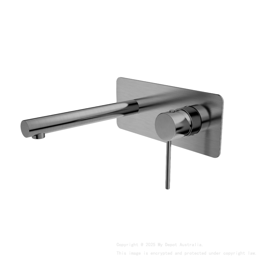 Round Wall/Basin Mixer/Wall Spout Brushed Nickel