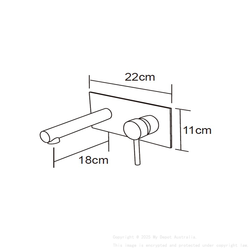 Round Wall/Basin Mixer/Wall Spout Brushed Nickel
