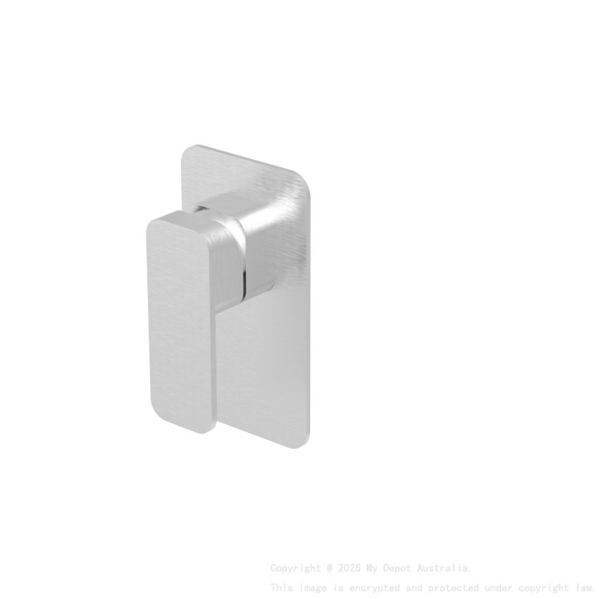 Kompakt Eckig Brushed Nickel Shower Mixer