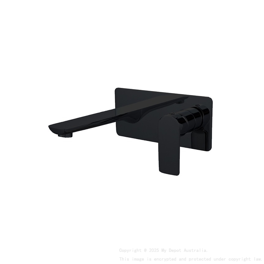 Luxus Bath/Basin Mixer With Spout Matte Black Trim Kit