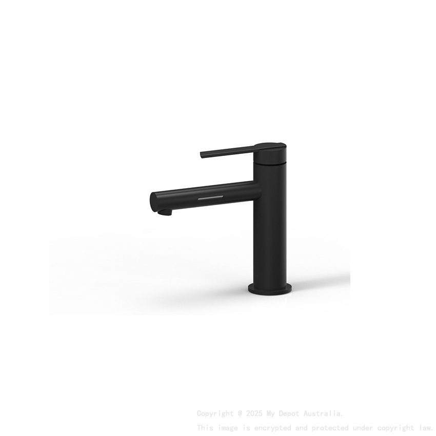 Licht Matt Black Basin Mixer With LED
