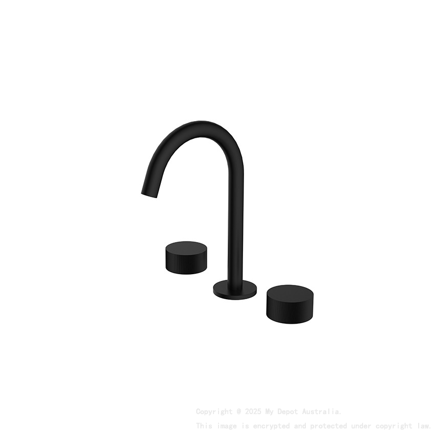 Qi Rund Wall Top Assembly Ceramic Quarter Turn Disc Spindles Matte Black