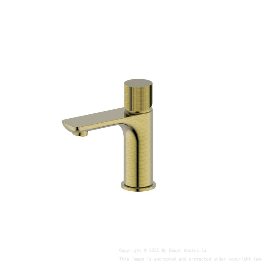 Qi Luxus Basin Mixer Brushed Gold