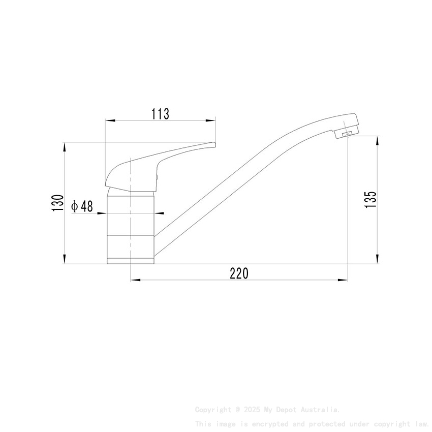 Wahlen 10 Trade Barss Kitchen Single Lever Mixer Chrome